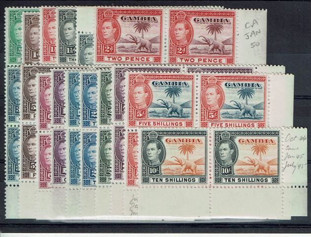 Image of Gambia SG 150/61 UMM British Commonwealth Stamp